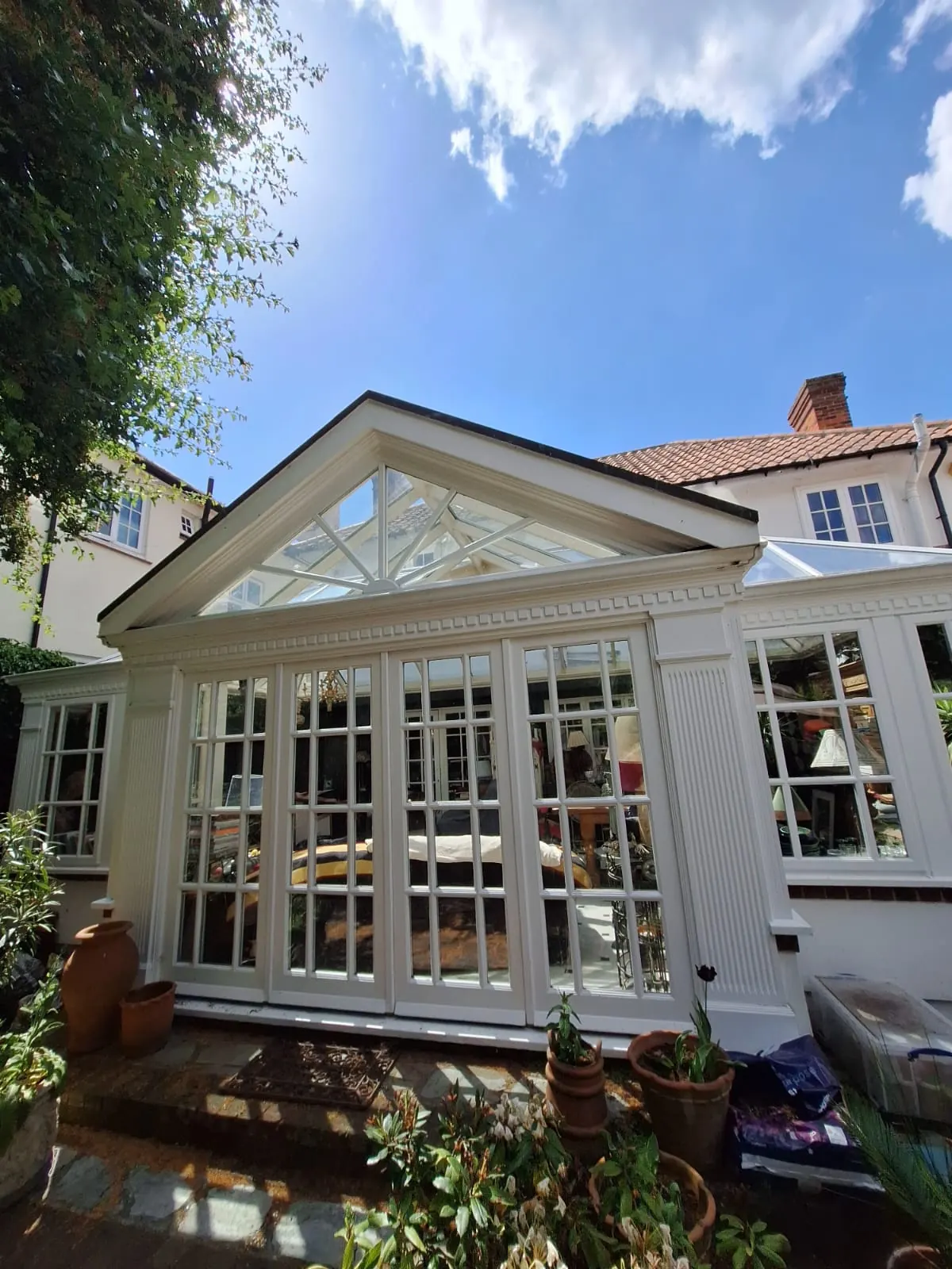 Conservatory roof and uPVC cleaned carefully