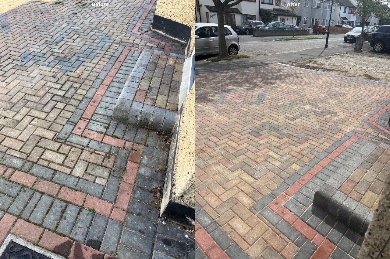 Driveway pressure washing results in Southend-on-Sea (SS2)