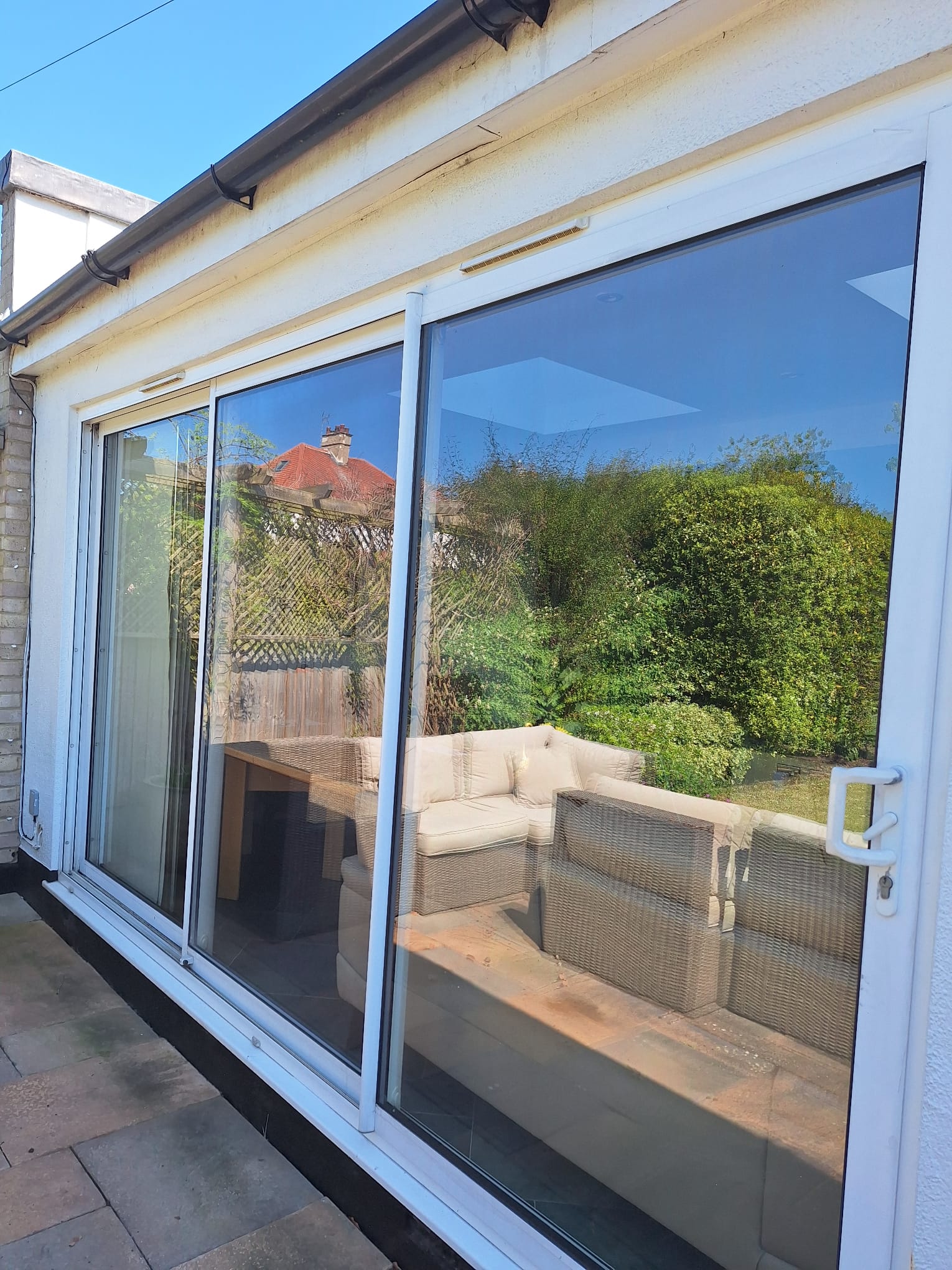 Window cleaning in Leigh-on-Sea — reach & wash on patio doors